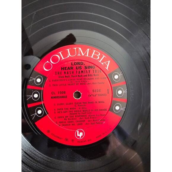 Lord, Hear Us Sing The Nash Family Trio Columbia Records CL 1508 LP - Picture 4 of 6